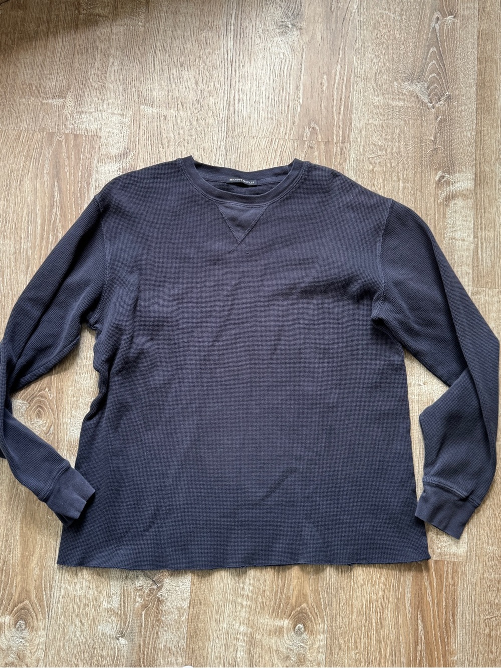 Brandy Melville Navy Long Sleeve Thermal Top